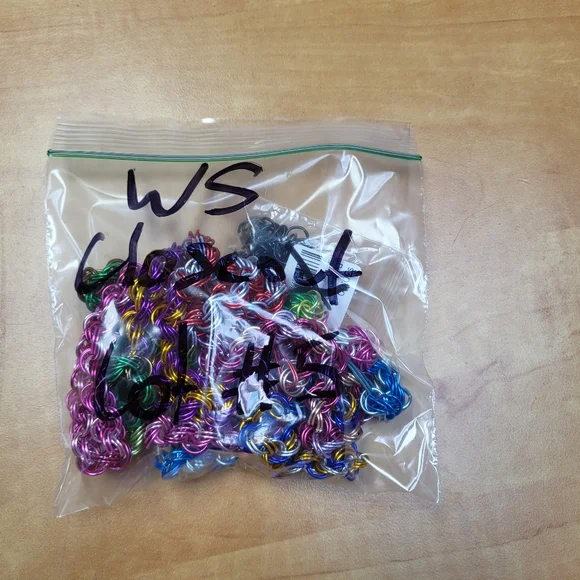 Wholesale closeout lot #5 handmade aluminum chainmail bracelets - Picture 2 of 3